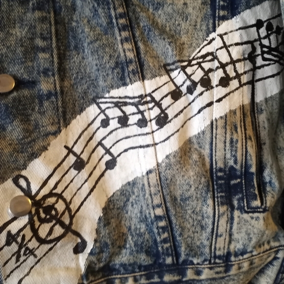 Denim Exchange Unlimited Fantastic Vintage 80's 90's Painted Denim Jacket Sz M - Picture 5 of 9